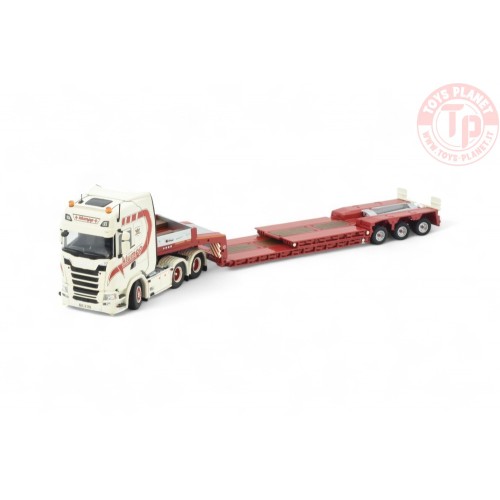 Scania Next Gen 660S met 3-assige Goldhofer dieplader Klumpp Spedition TEKNO 85911 TEKNO