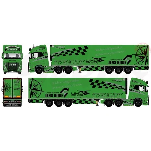Volvo FH05 Globetrotter XL met 3-assige koeloplegger jens Bode TEKNO 85525 TEKNO