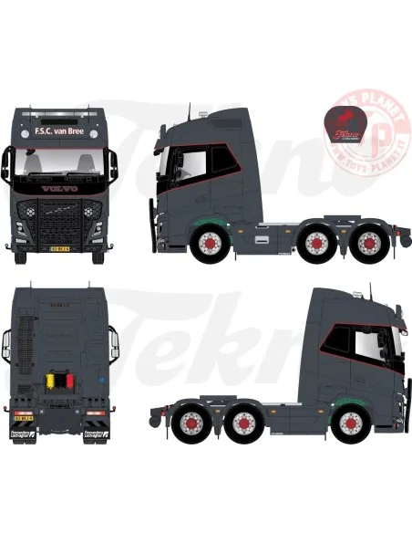 Volvo FH04 Globetrotter 6x2 van F.S.C. - Transport Bree TEKNO 86028 TEKNO