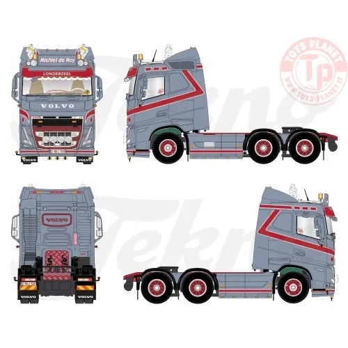 Volvo FH05 6x2 sleepas trekker Michiel de Roy TEKNO 86001 TEKNO
