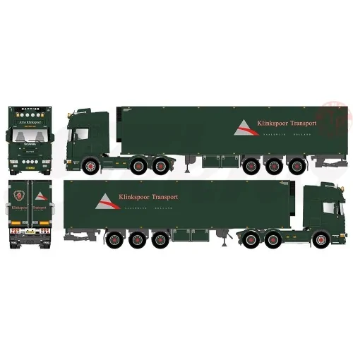 Scania 164-480 Topline 6x2 sleepas met 3-assige koeloplegger Arno Klinkspoor TEKNO 84969 TEKNO