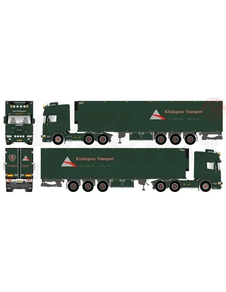 Scania 164-480 Topline 6x2 sleepas met 3-assige koeloplegger Arno Klinkspoor TEKNO 84969 TEKNO Scania 164-480 Topline 6x2 sleepas met 3-assige koeloplegger Arno Klinkspoor TEKNO 84969 TEKNO