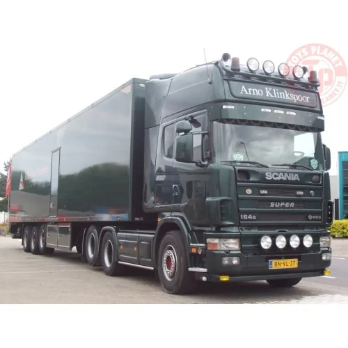 Scania 164-480 Topline 6x2 sleepas met 3-assige koeloplegger Arno Klinkspoor TEKNO 84969 TEKNO