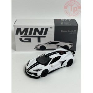 CHEVROLET CORVETTE Z06 ARCTIC WHITE 2023 1:64 MGT00677-R MINI GT