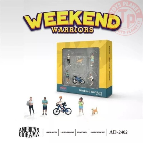 ACCESSORIES FIGURE SET: WEEKEND WARRIORS 1:64 AD-2402 AMERICAN DIORAMA