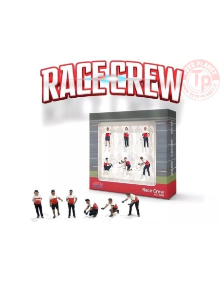 ACCESSORIES FIGURE SET: RACE CREW 1:64 AD-2405 AMERICAN DIORAMA