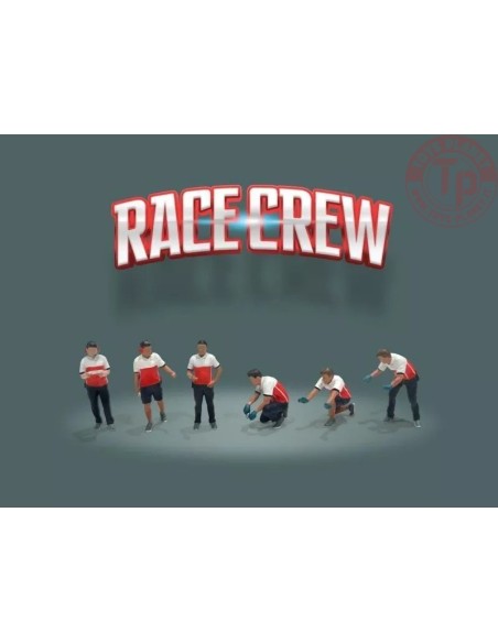 ACCESSORIES FIGURE SET: RACE CREW 1:64 AD-2405 AMERICAN DIORAMA