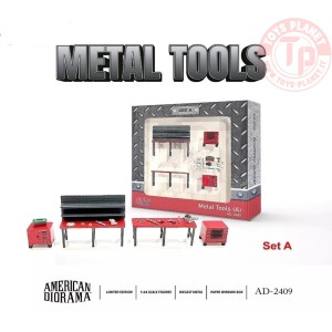 ACCESSORIES FIGURE SET: METAL TOOLS – SET A 1:64 AD-2409 AMERICAN DIORAMA