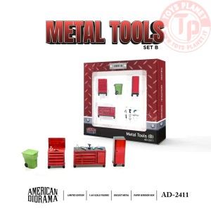 ACCESSORIES FIGURE SET: METAL TOOLS – SET B 1:64 AD-2411 AMERICAN DIORAMA