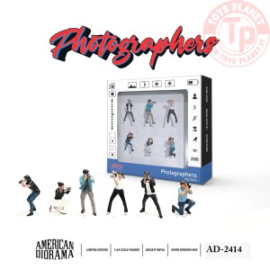 ACCESSORIES FIGURE SET: PHOTOGRAPHERS 1:64 AD-2414 AMERICAN DIORAMA