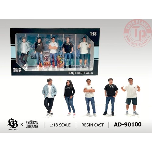 ACCESSORIES FIGURE SET: TEAM LIBERTY WALK 2024 1:18 AD-90100 FIGURINI E ACCESSORI