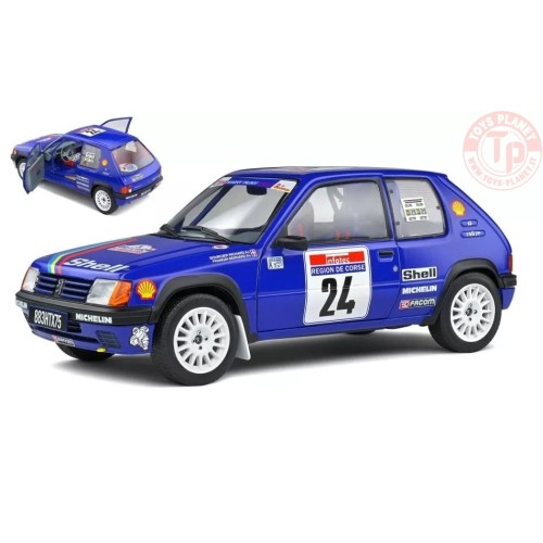 PEUGEOT 205 RALLY Gr.A N.24 TOUR DE CORSE 1990 R.BOURSIER-B.FRANGIN 1:18 SL1801711 SOLIDO