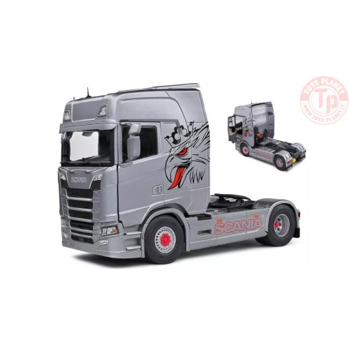 SCANIA S580 V8 TRACTOR TRUCK HIGHLINE 2-ASSI 2023 SILVER 1:24 SL2400305 SOLIDO