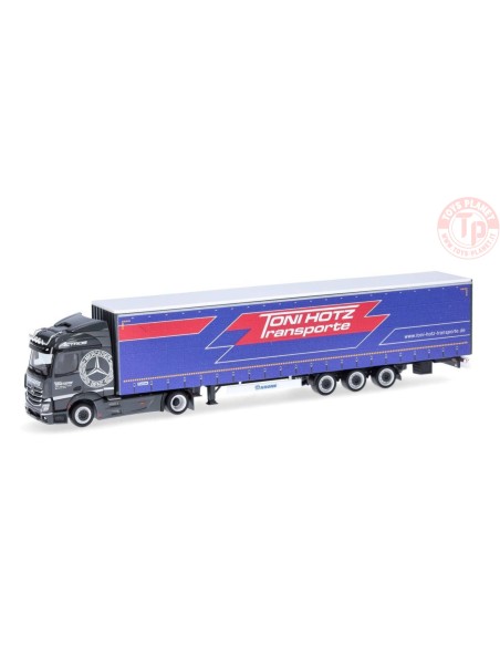 Mercedes Benz Actros Streamspace 2.3 lowliner semitrailer 15m Toni Hotz HERPA 317573 HERPA 1:87