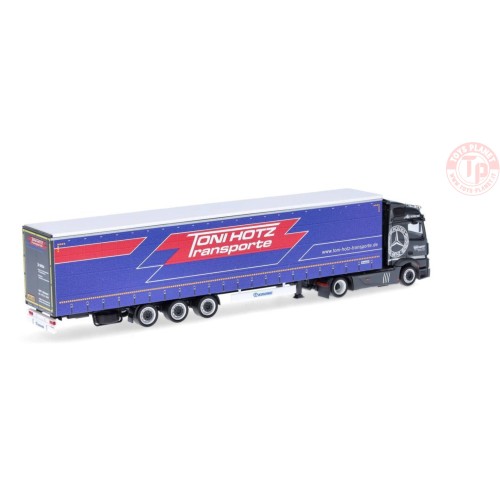 Mercedes Benz Actros Streamspace 2.3 lowliner semitrailer 15m Toni Hotz HERPA 317573 HERPA 1:87