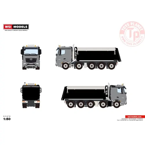 MERCEDES-BENZ AROCS MP4 STREAM SPACE TIPPER TRUCK 10X4 WSI 04-2209 WSI MODELS
