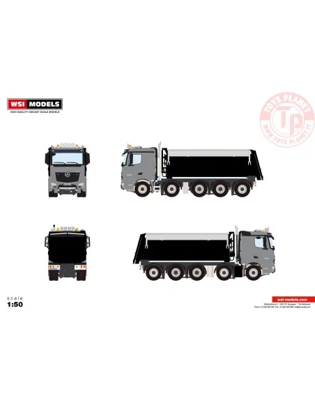 MERCEDES-BENZ AROCS MP4 STREAM SPACE TIPPER TRUCK 10X4 WSI 04-2209 WSI MODELS
