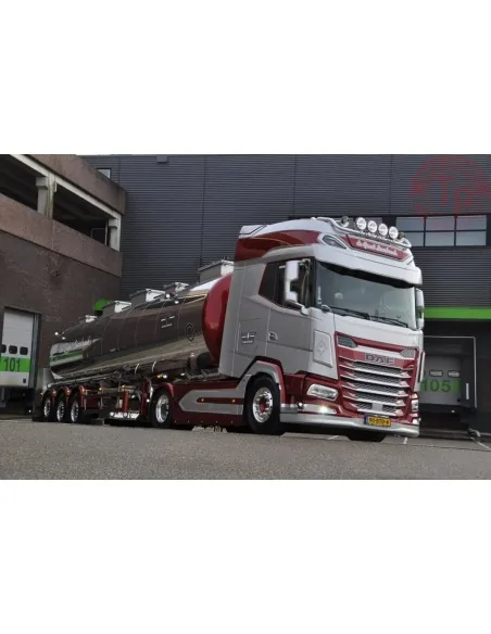 DAF XG+ 4X2 CHROME TANK TRAILER - 3 AXLE DE GROOT LEERBROEK WSI 01-4177 WSI MODELS DAF XG+ 4X2 CHROME TANK TRAILER - 3 AXLE DE GROOT LEERBROEK WSI 01-4177 WSI MODELS