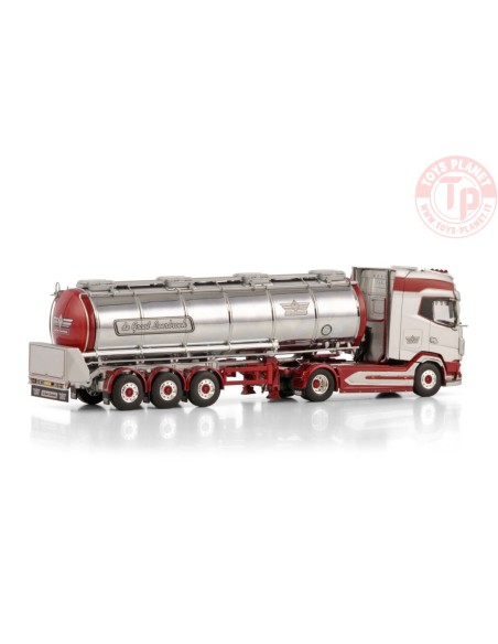 DAF XG+ 4X2 CHROME TANK TRAILER - 3 AXLE DE GROOT LEERBROEK WSI 01-4177 WSI MODELS DAF XG+ 4X2 CHROME TANK TRAILER - 3 AXLE DE GROOT LEERBROEK WSI 01-4177 WSI MODELS