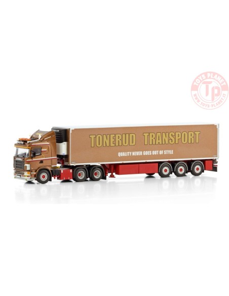 SCANIA 4 SERIES FLAT ROOF 6X2 TAG AXLE REEFER TRAILER - 3 AXLE TONERUD WSI 01-4396 WSI MODELS