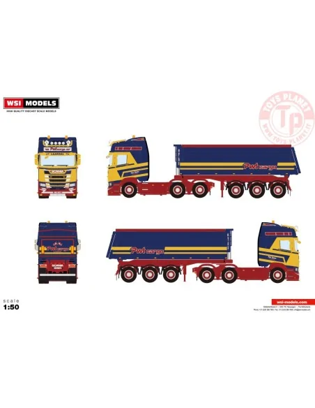 SCANIA R HIGHLINE CR20H 6X2 TAG AXLE TIPPER TRAILER - 3 AXLE PWT CARGO WSI 01-4399 WSI MODELS SCANIA R HIGHLINE CR20H 6X2 TAG AXLE TIPPER TRAILER - 3 AXLE PWT CARGO WSI 01-4399 WSI MODELS
