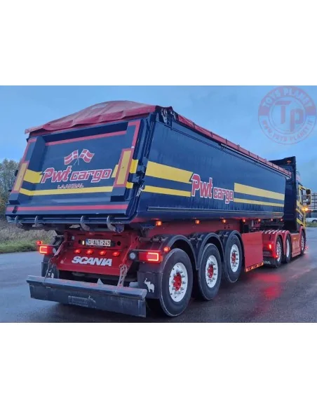 SCANIA R HIGHLINE CR20H 6X2 TAG AXLE TIPPER TRAILER - 3 AXLE PWT CARGO WSI 01-4399 WSI MODELS SCANIA R HIGHLINE CR20H 6X2 TAG AXLE TIPPER TRAILER - 3 AXLE PWT CARGO WSI 01-4399 WSI MODELS