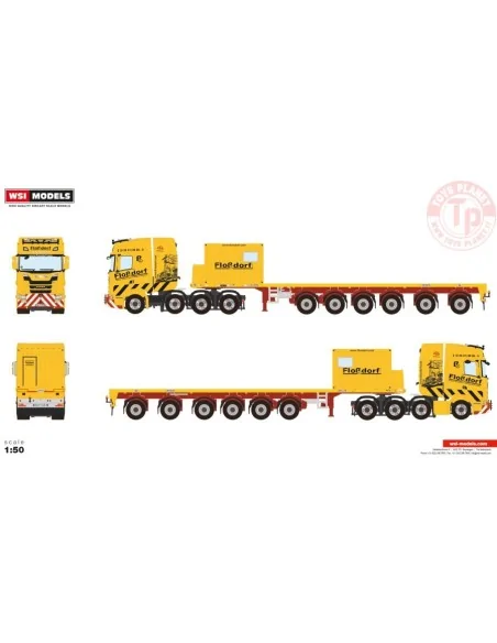 SCANIA S HIGHLINE CS20H 8X4 BALLAST TRAILER - 6 AXLE + 10FT CONTAINER FLOSSDORF WSI 01-4400 WSI MODELS SCANIA S HIGHLINE CS20H 8X4 BALLAST TRAILER - 6 AXLE + 10FT CONTAINER FLOSSDORF WSI 01-4400 WSI MODELS