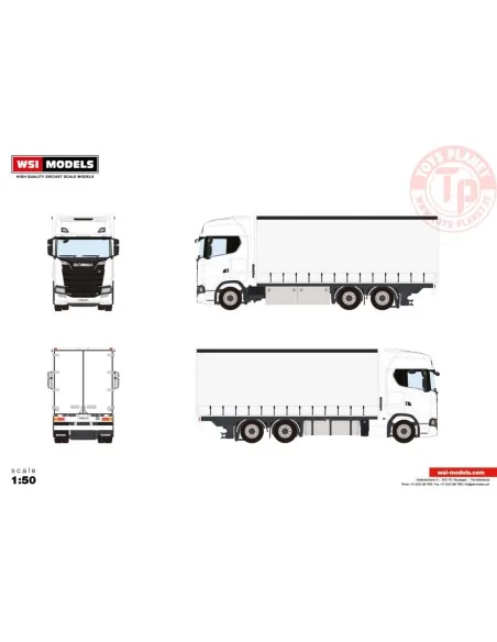 SCANIA S HIGHLINE CS20H RIGED CURTAINSIDE TRUCK 6X2 TAG AXLE White Line WSI 03-2052 WSI MODELS SCANIA S HIGHLINE CS20H RIGED CURTAINSIDE TRUCK 6X2 TAG AXLE White Line WSI 03-2052 WSI MODELS