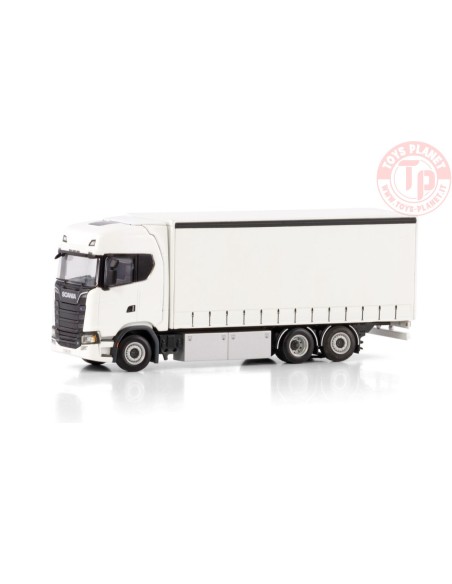 SCANIA S HIGHLINE CS20H RIGED CURTAINSIDE TRUCK 6X2 TAG AXLE White Line WSI 03-2052 WSI MODELS