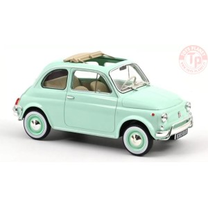 FIAT 500 L 1968 PASTEL BLUE W/SPECIAL BIRTH PACK 1:18 NV187777 NOREV