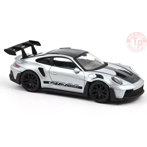 PORSCHE 911 GT3 RS 2022 SILVER AND BLACK STICKERS JET CAR 1:43 NV750049 NOREV