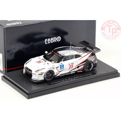 2009 nissan gt-r gt1 silverstone n35, white/black/red 1/43 EBBRO 44305 EBBRO