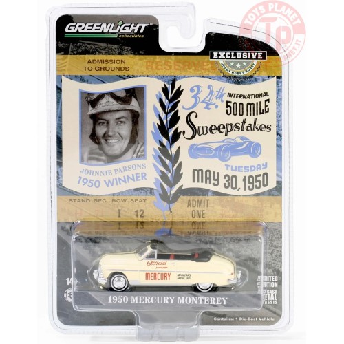 1950 mercury montery convertible official pace car 34th international 500 mile sweepstakes 1/64 GREENLIGHT 30434 GREENLIGHT