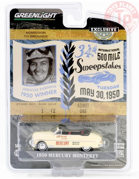 1950 mercury montery convertible official pace car 34th international 500 mile sweepstakes 1/64 GREENLIGHT 30434 GREENLIGHT