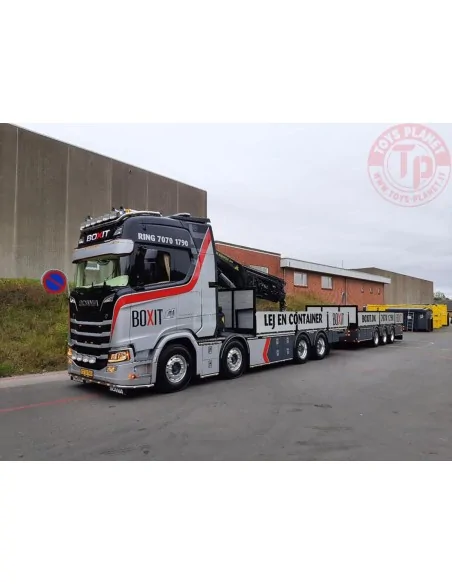 SCANIA S HIGHLINE CS20H 8X2 T AND TRAILER - 3 AXLE WITH PALFINGER PK 92002 SH + 2X 20FT CONTAINER BOXIT WSI 01-4346 WSI MODELS SCANIA S HIGHLINE CS20H 8X2 T AND TRAILER - 3 AXLE WITH PALFINGER PK 92002 SH + 2X 20FT CONTAINER BOXIT WSI 01-4346 WSI MODELS