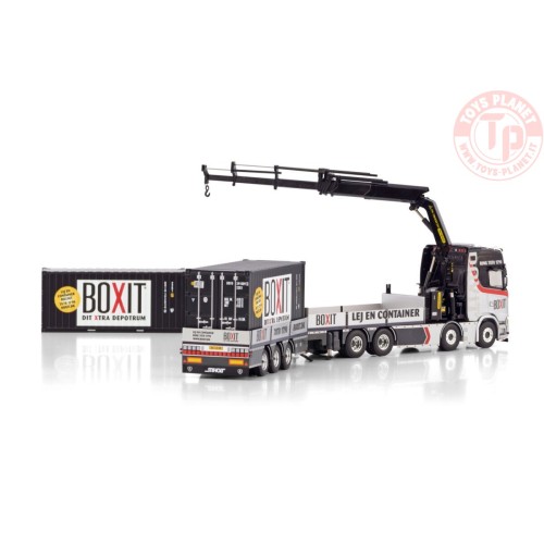SCANIA S HIGHLINE CS20H 8X2 T AND TRAILER - 3 AXLE WITH PALFINGER PK 92002 SH + 2X 20FT CONTAINER BOXIT WSI 01-4346 WSI MODELS