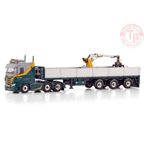 IVECO S-WAY AS LOW 6X2 TWIN STEER BRICK TRAILER - 3 AXLE BRONSEMA STROOBOS WSI 01-4254 WSI MODELS