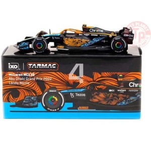 2022 mclaren mcl36 N4 lando norris abu dhabi grand prix, orange/blue/black 1/64 TARMAC T64G-F041LN3 TARMAC WORKS