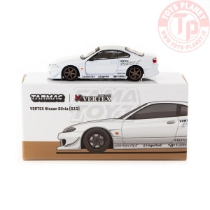 vertex nissan silvia s15, white metallic 1/64 TARMAC T64G023WH TARMAC WORKS