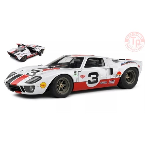 FORD GT40 MKI N.3 ERIC DEAN DESIGN 2015 WHITE/RED 1:18 SL1803010 SOLIDO