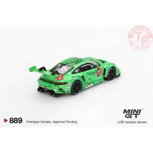 PORSCHE 911 992 GT3 R N77 AO RACING DAYTONA 24 HRS 2ND PLACE 2024 1:64 MGT00889-L MINI GT