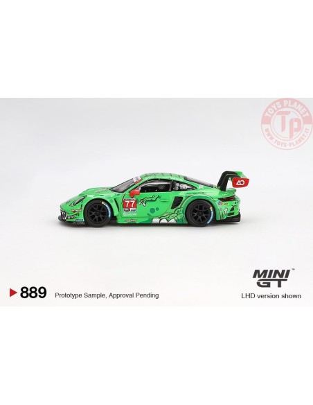PORSCHE 911 992 GT3 R N77 AO RACING DAYTONA 24 HRS 2ND PLACE 2024 1:64 MGT00889-L MINI GT