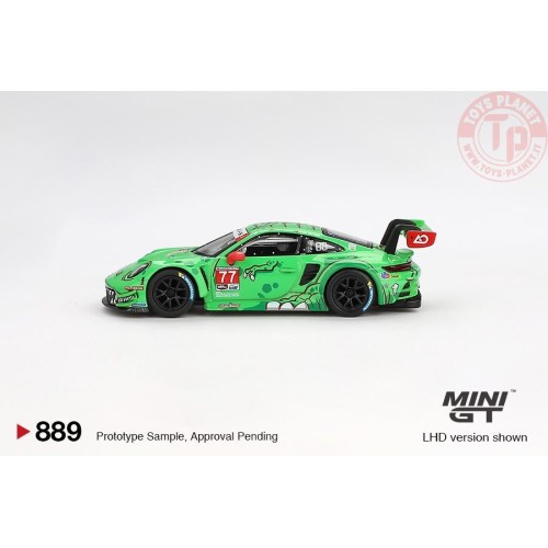PORSCHE 911 992 GT3 R N77 AO RACING DAYTONA 24 HRS 2ND PLACE 2024 1:64 MGT00889-L MINI GT