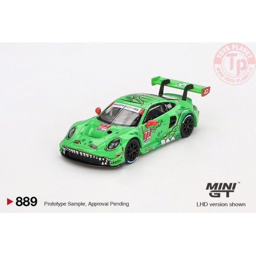 PORSCHE 911 992 GT3 R N77 AO RACING DAYTONA 24 HRS 2ND PLACE 2024 1:64 MGT00889-L MINI GT