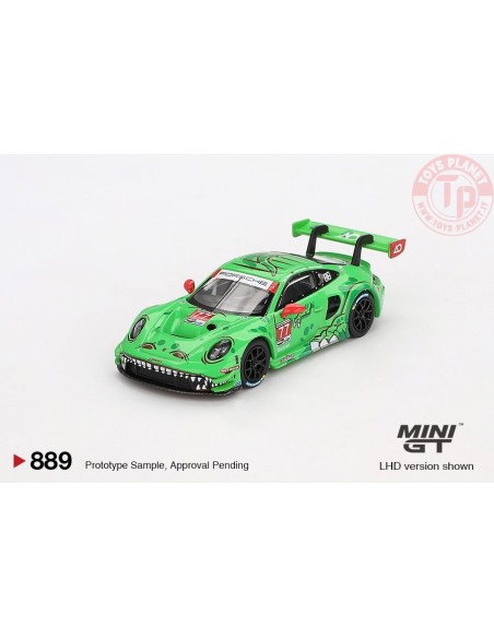 PORSCHE 911 992 GT3 R N77 AO RACING DAYTONA 24 HRS 2ND PLACE 2024 1:64 MGT00889-L MINI GT