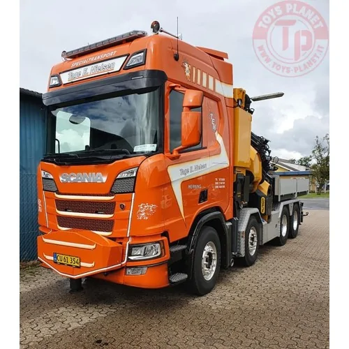 SCANIA R HIGHLINE CR20H 8X4 WITH PALFINGER PK 135.002 TEC 7 BALLAST BOX + HITCH TAGE E NIELSEN WSI 01-4385 WSI MODELS