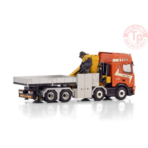 SCANIA R HIGHLINE CR20H 8X4 WITH PALFINGER PK 135.002 TEC 7 BALLAST BOX + HITCH TAGE E NIELSEN WSI 01-4385 WSI MODELS