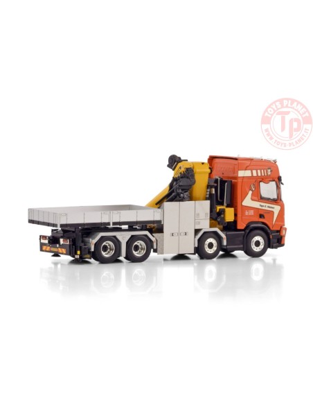 SCANIA R HIGHLINE CR20H 8X4 WITH PALFINGER PK 135.002 TEC 7 BALLAST BOX + HITCH TAGE E NIELSEN WSI 01-4385 WSI MODELS