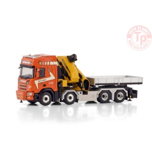 SCANIA R HIGHLINE CR20H 8X4 WITH PALFINGER PK 135.002 TEC 7 BALLAST BOX + HITCH TAGE E NIELSEN WSI 01-4385 WSI MODELS
