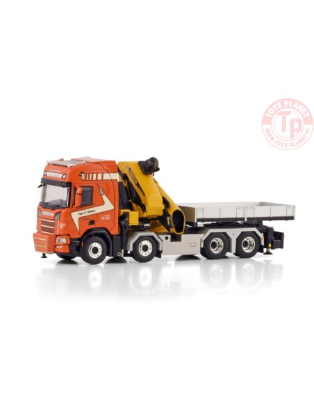 SCANIA R HIGHLINE CR20H 8X4 WITH PALFINGER PK 135.002 TEC 7 BALLAST BOX + HITCH TAGE E NIELSEN WSI 01-4385 WSI MODELS